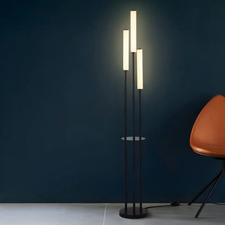 Adjustable Height Black Stand Simple Tube Floor Lamp Zawala Image - 4