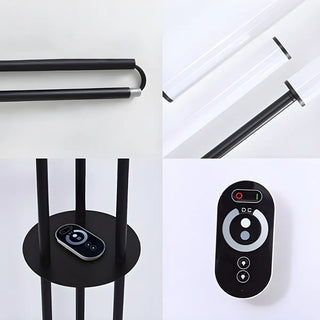 Adjustable Height Black Stand Simple Tube Floor Lamp Zawala Image - 8