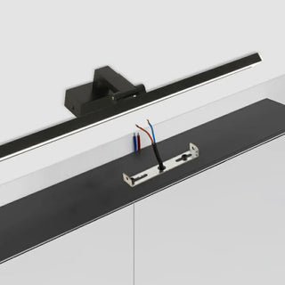 Black Modern Rectangular LED Mirror Vanity Light Zawala Image - 10