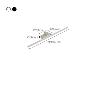 Black Modern Rectangular LED Mirror Vanity Light Zawala Image - 17
