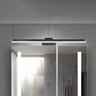 Black Modern Rectangular LED Mirror Vanity Light Zawala Image - 5