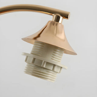 Elegant Frosted Glass Shade Arc Metal Base Table Lamp Zawala Image - 13