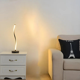 Simple Linear Spiral Candle Cordless LED Table Lamp Zawala Image - 1
