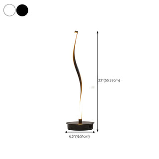 Simple Linear Spiral Candle Cordless LED Table Lamp Zawala #size