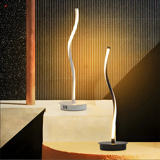 Simple Linear Spiral Candle Cordless LED Table Lamp Zawala Image - 3