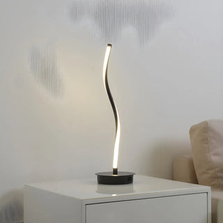 Simple Linear Spiral Candle Cordless LED Table Lamp Zawala Image - 4