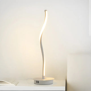 Simple Linear Spiral Candle Cordless LED Table Lamp Zawala Image - 6