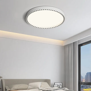 ZOWALA - Bedroom Minimalist Black Square Flush Mount Light Image - 2