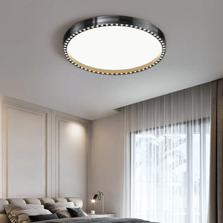 ZOWALA - Bedroom Minimalist Black Square Flush Mount Light Image - 3
