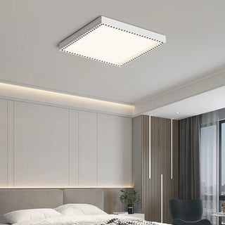 ZOWALA - Bedroom Minimalist Black Square Flush Mount Light Image - 4