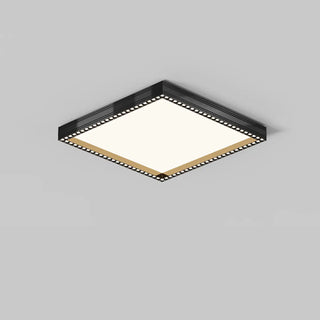 ZOWALA - Bedroom Minimalist Black Square Flush Mount Light Image - 9