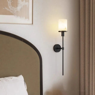 Simple Cylinder and Linear Metal LED Wall Sconce Zawala Image - 1