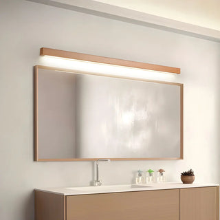 Nordic Simple Wooden Linear Wall Mounted Vanity Light Zawala Image - 1
