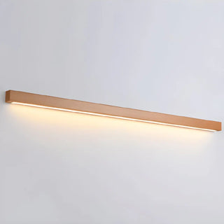 Nordic Simple Wooden Linear Wall Mounted Vanity Light Zawala Image - 10