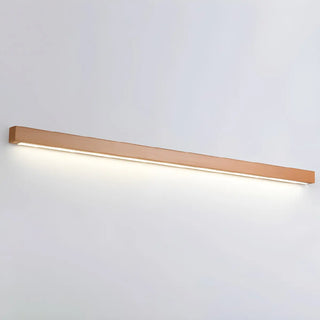 Nordic Simple Wooden Linear Wall Mounted Vanity Light Zawala Image - 11