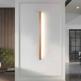 Nordic Simple Wooden Linear Wall Mounted Vanity Light Zawala Image - 4