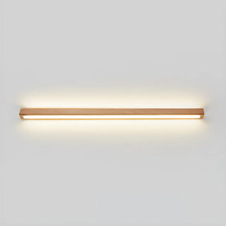 Nordic Simple Wooden Linear Wall Mounted Vanity Light Zawala Image - 6