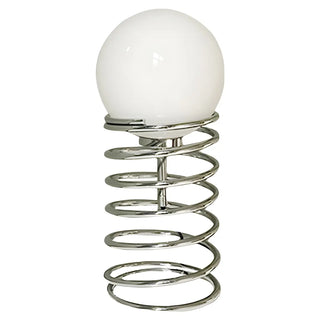 Simple Globe Shade Silver Spiral Metal Decor Table Lamp Zawala Image - 15