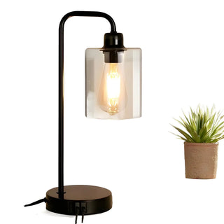 ZOWALA - Simple Clear Glass Column Table Lamp Image - 5