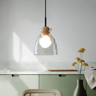 ZOWALA - Contemporary Cone Clear Glass Dining Room Pendant Light Image - 1