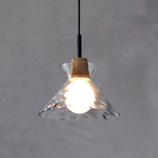 ZOWALA - Contemporary Cone Clear Glass Dining Room Pendant Light Image - 11