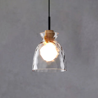 ZOWALA - Contemporary Cone Clear Glass Dining Room Pendant Light Image - 12