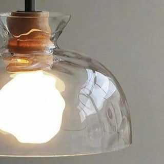 ZOWALA - Contemporary Cone Clear Glass Dining Room Pendant Light Image - 17