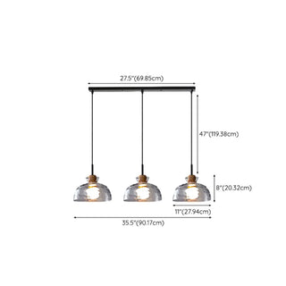 ZOWALA - Contemporary Cone Clear Glass Dining Room Pendant Light Image - 21
