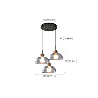 ZOWALA - Contemporary Cone Clear Glass Dining Room Pendant Light Image - 24