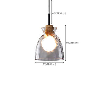 ZOWALA - Contemporary Cone Clear Glass Dining Room Pendant Light Image - 26