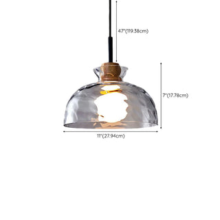 ZOWALA - Contemporary Cone Clear Glass Dining Room Pendant Light Image - 27