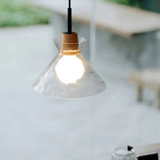 ZOWALA - Contemporary Cone Clear Glass Dining Room Pendant Light Image - 4
