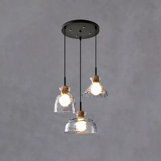 ZOWALA - Contemporary Cone Clear Glass Dining Room Pendant Light Image - 7