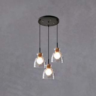 ZOWALA - Contemporary Cone Clear Glass Dining Room Pendant Light Image - 8