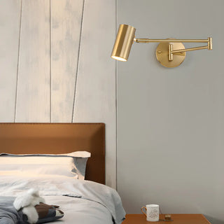Adjustable Cylinder Metal LED Swing Arm Sconce Light Zawala Image - 2