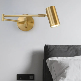 Adjustable Cylinder Metal LED Swing Arm Sconce Light Zawala Image - 4