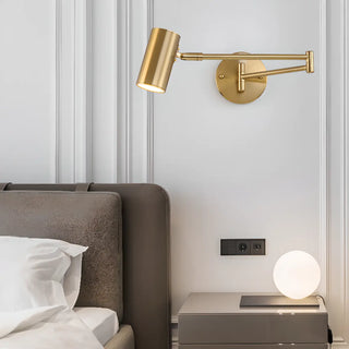 Adjustable Cylinder Metal LED Swing Arm Sconce Light Zawala Image - 8
