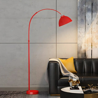 Multicolor Simple Dome and Arc Metal LED Floor Lamp Zawala Image - 2