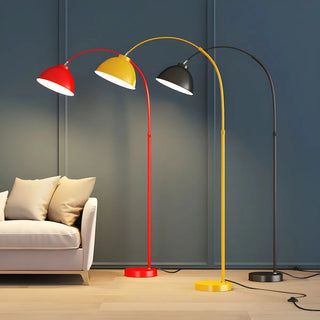 Multicolor Simple Dome and Arc Metal LED Floor Lamp Zawala Image - 3