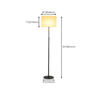 Simple Modern Adjustable Drum Black Floor Lamp Zawala Image - 13