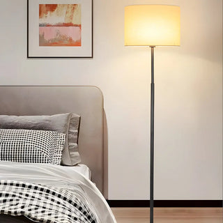 Simple Modern Adjustable Drum Black Floor Lamp Zawala Image - 2