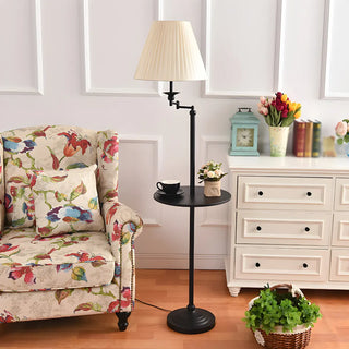 Simple Adjustable White Cone Shade Metal Floor Lamp Zawala Image - 2