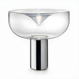 Simple Pink Geometric Glass Metal  Base Table Lamp Zawala Image - 10