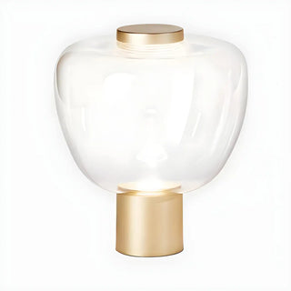 Simple Pink Geometric Glass Metal  Base Table Lamp Zawala Image - 12