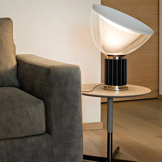 Simple Pink Geometric Glass Metal  Base Table Lamp Zawala Image - 4