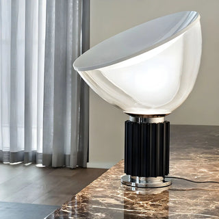 Simple Pink Geometric Glass Metal  Base Table Lamp Zawala Image - 8