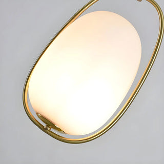 Simple Geometric Glass Shade Metal Frame Table Lamp Zawala Image - 10