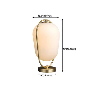 Simple Geometric Glass Shade Metal Frame Table Lamp Zawala #size