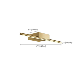 Classic Gold Linear LED Bathroom Mirror Vanity Light Zawala #size