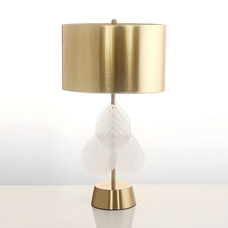 Golden Simple Drum Shade Gourd Decor Metal Table Lamp Zawala Image - 4
